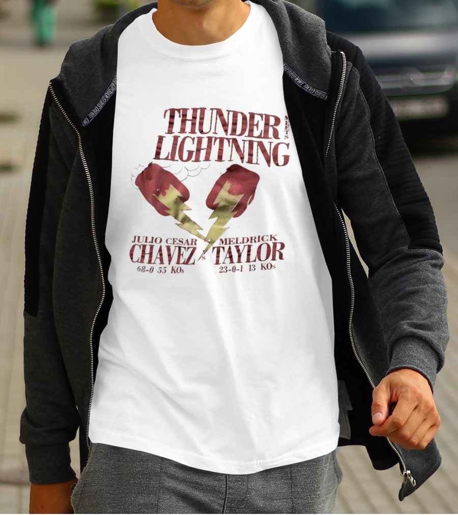 Julio Cesar Chavez Meldrick Taylor Thunder Lightning Boxing Match 1990 T-Shirt