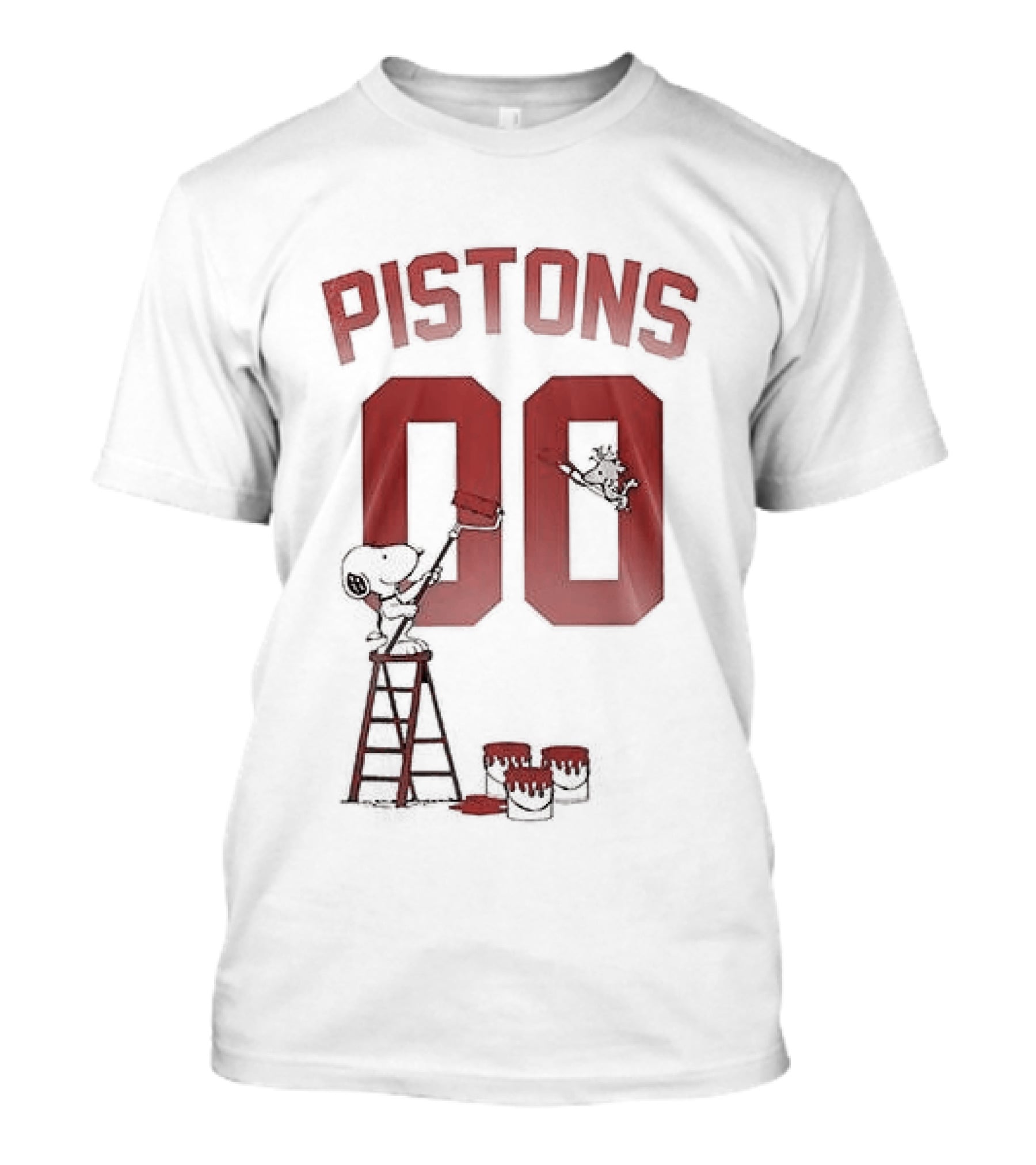 Detroit Pistons Snoopy Shut Up And Dribble 00 Basketball Collaboration T-Shirt