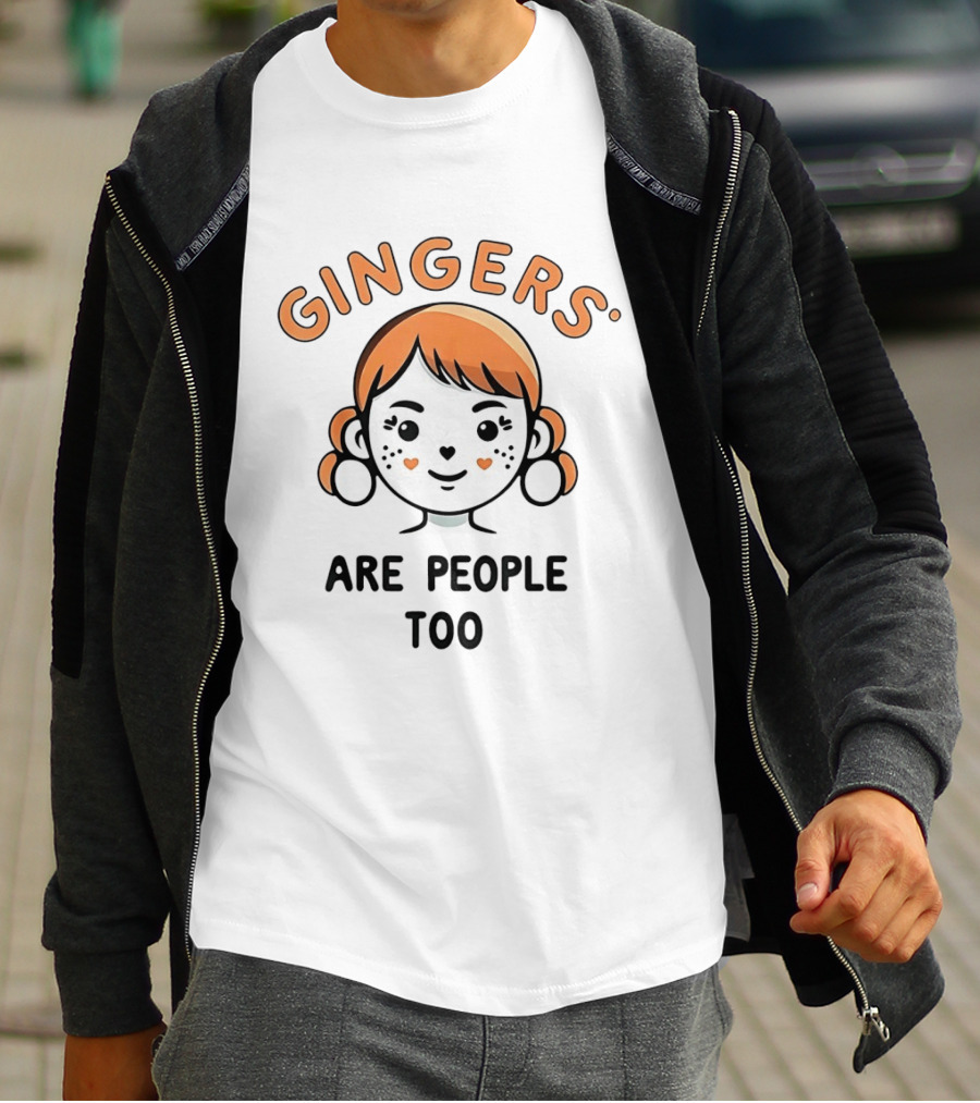 Gingers Are People Too Cartoon Face T-Shirt
