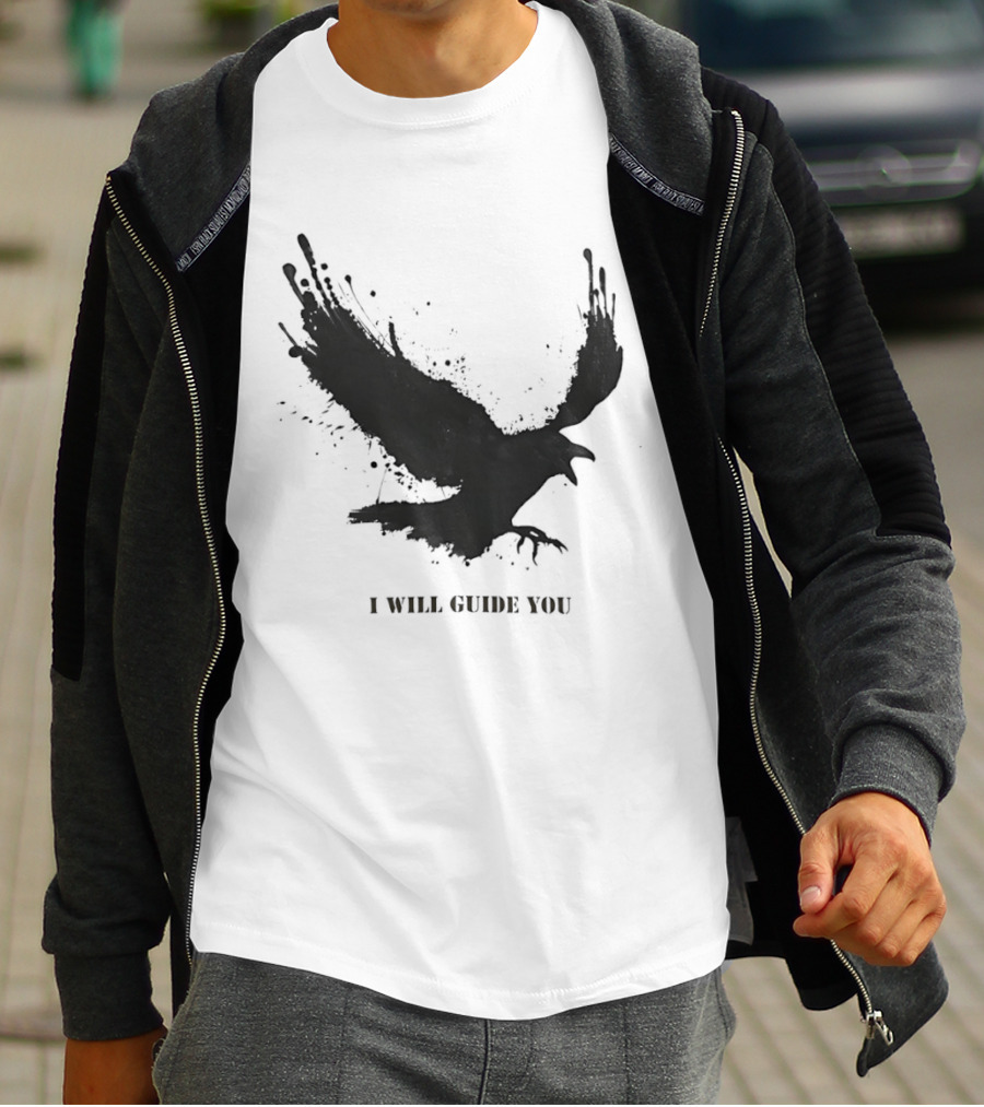 Raven I Will Guide You Splatter T-Shirt