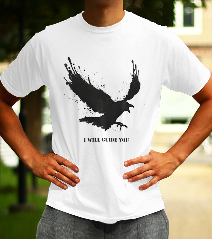 Raven I Will Guide You Splatter T-Shirt
