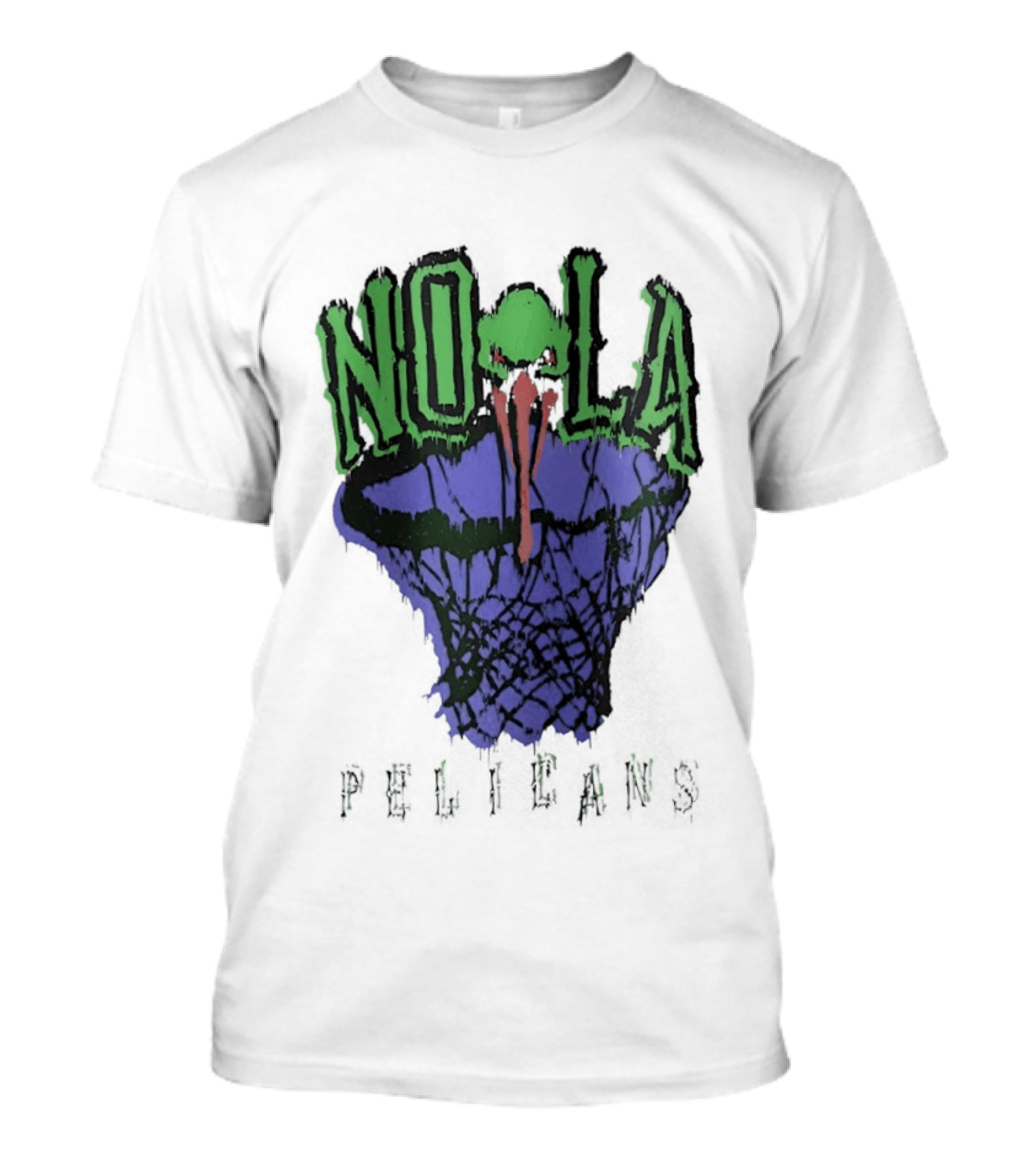 NOLA New Orleans Pelicans Basketball Hoop T-Shirt