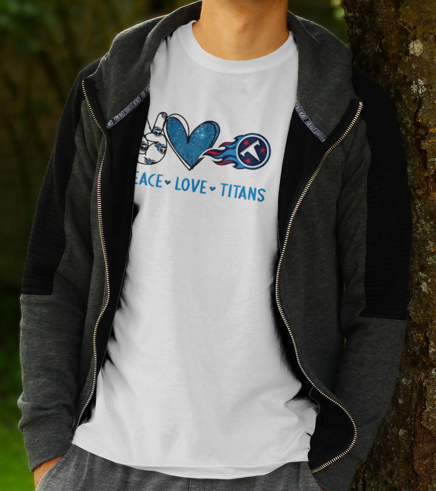 Peace Love Tennessee Titans Football Team T-Shirt