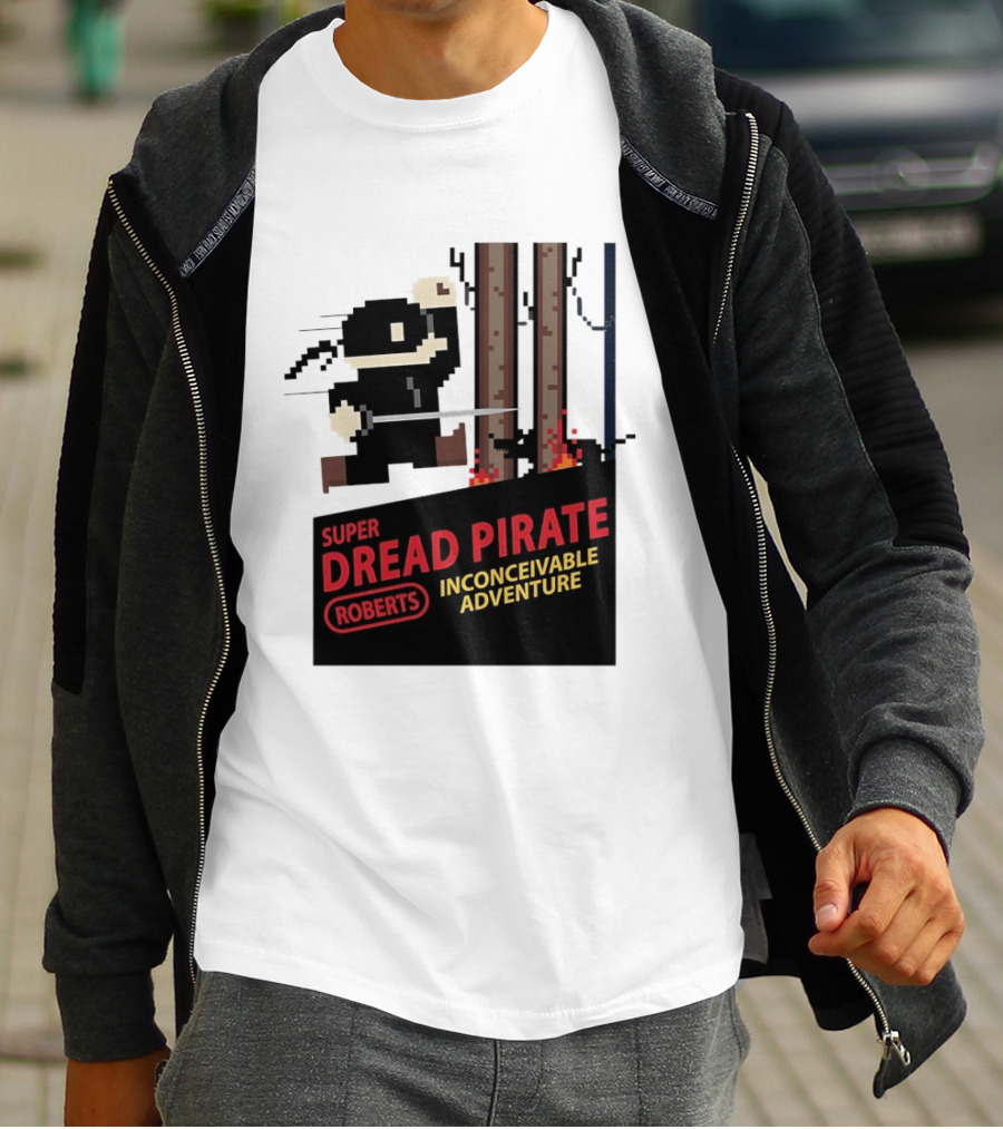 Super Dread Pirate Roberts Inconceivable Adventure The Princess Bride X Super Mario Bros Cartridge T-Shirt