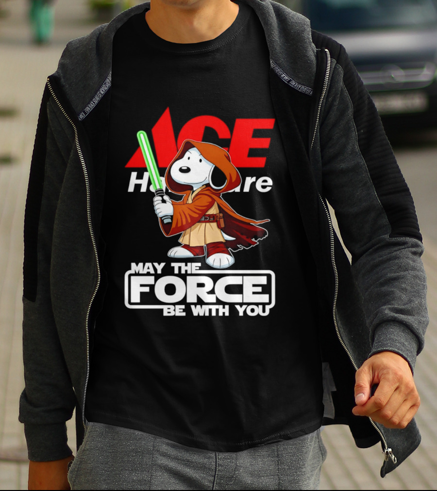 ACE Hardware May The Force Be With You Snoopy Star Wars T-Shirt