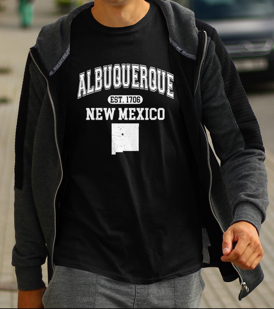 Albuquerque New Mexico Est 1706 Varsity T-Shirt