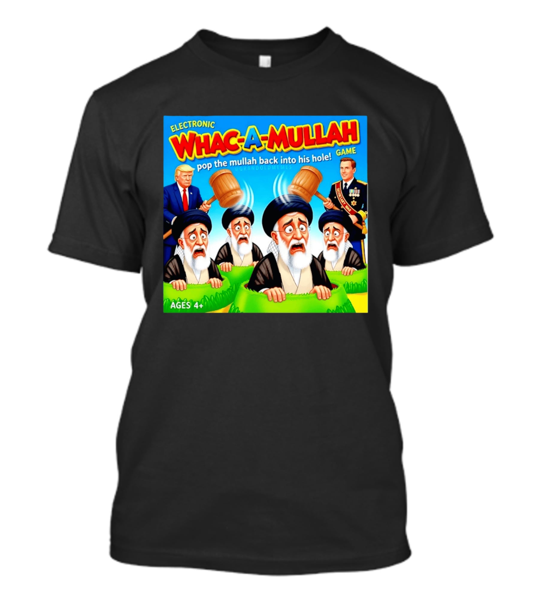Electronic Whac A Mullah Pop The Mullah Back Into His Hole Ages 4+ Game T-Shirt