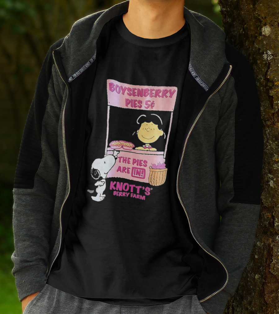 Peanuts Boysenberry Pies 5¢ The Pies Are In Knott's Berry Farm T-Shirt