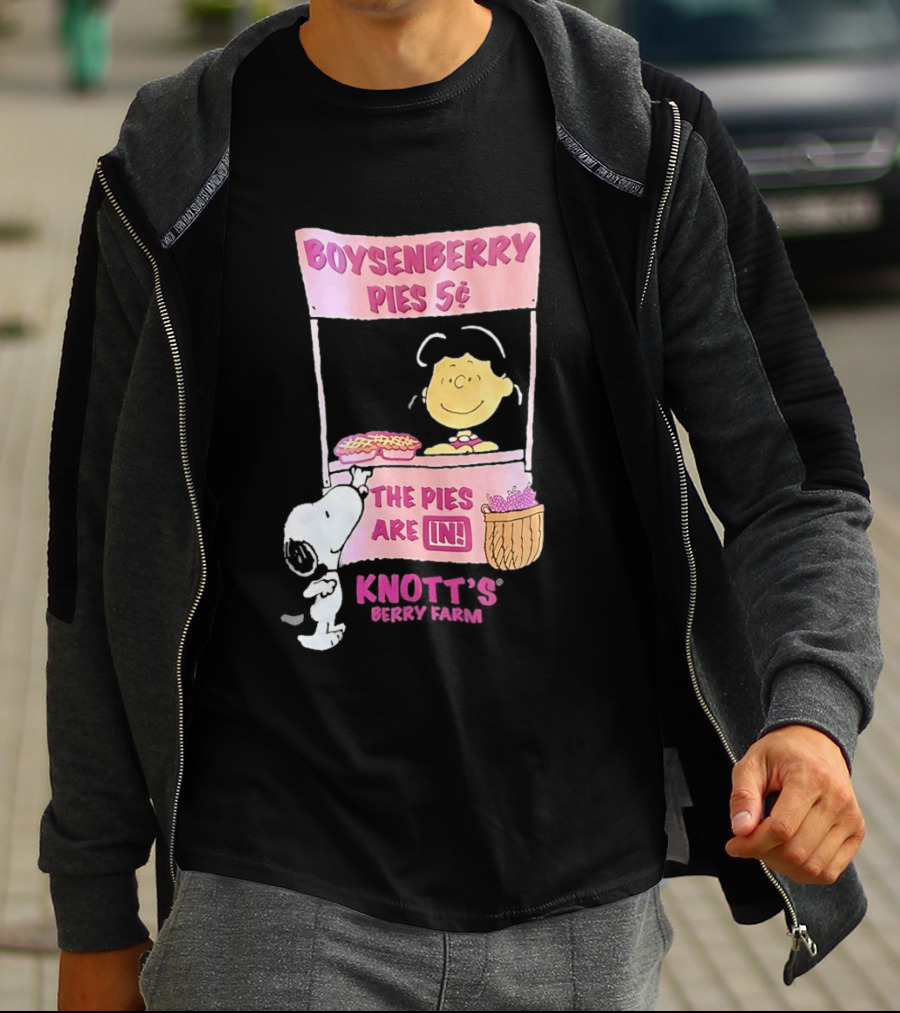 Peanuts Boysenberry Pies 5¢ The Pies Are In Knott's Berry Farm T-Shirt