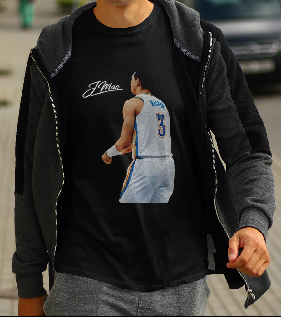Jared McCain Oklahoma City Thunder Basketball NBA Number 3 Jersey T-Shirt