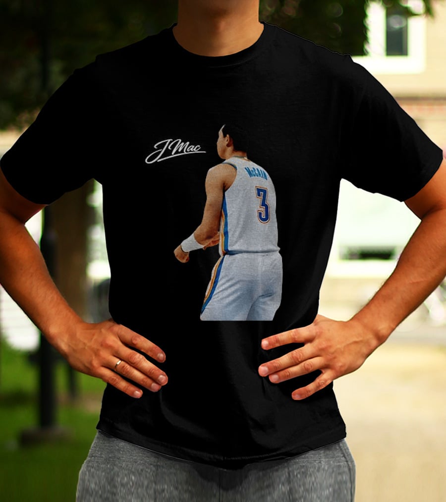 Jared McCain Oklahoma City Thunder Basketball NBA Number 3 Jersey T-Shirt