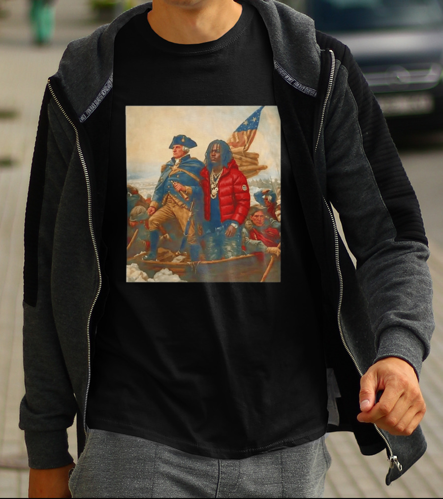 Washington Crossing The Delaware With Chief Keef Collaboration T-Shirt