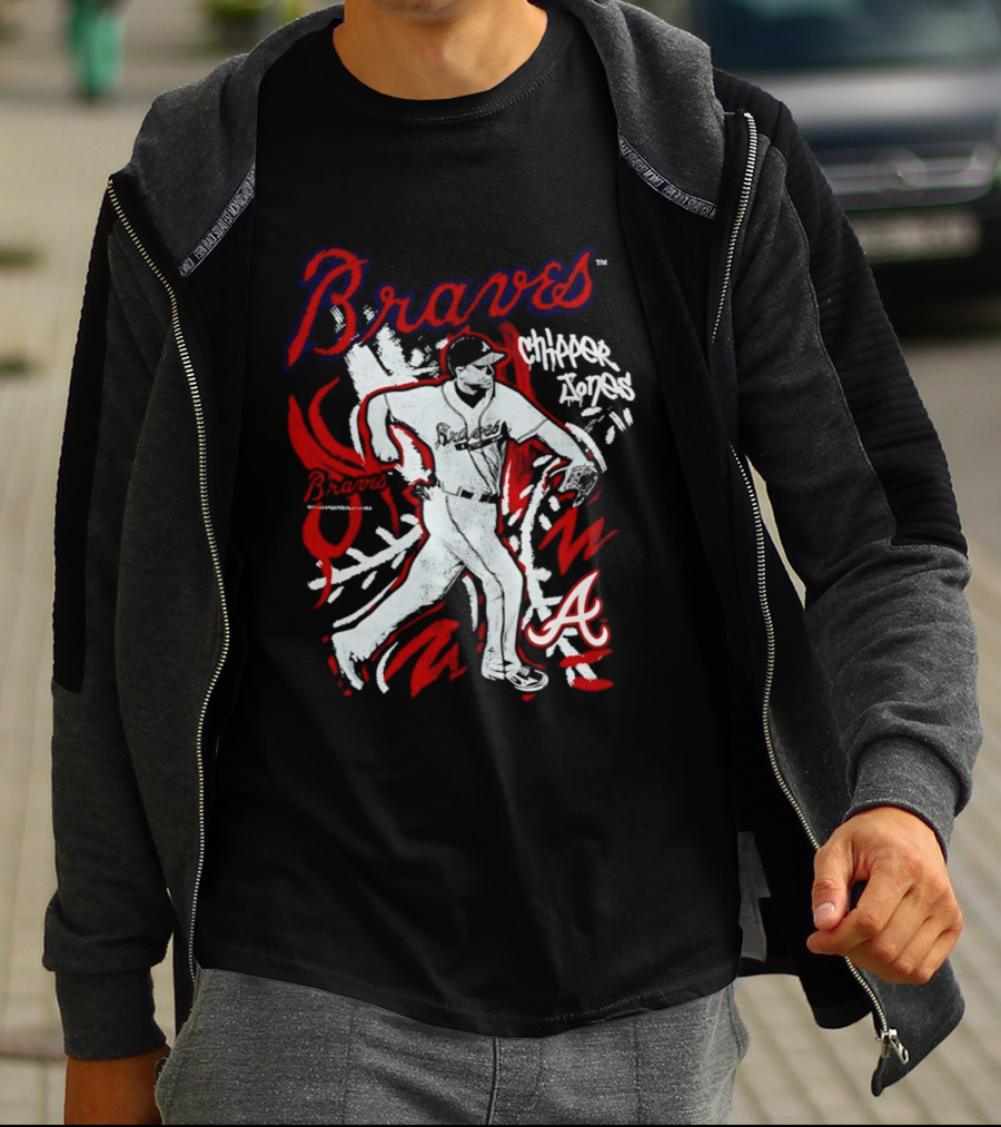 Atlanta Braves Chipper Jones Chalked Up Player T-Shirt