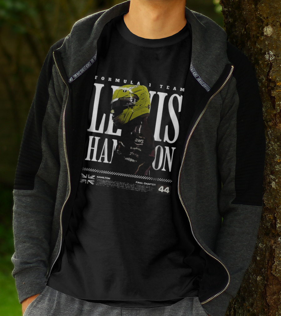 Formula 1 Team Lewis Hamilton Final Chapter 44 British Racing Champion T-Shirt