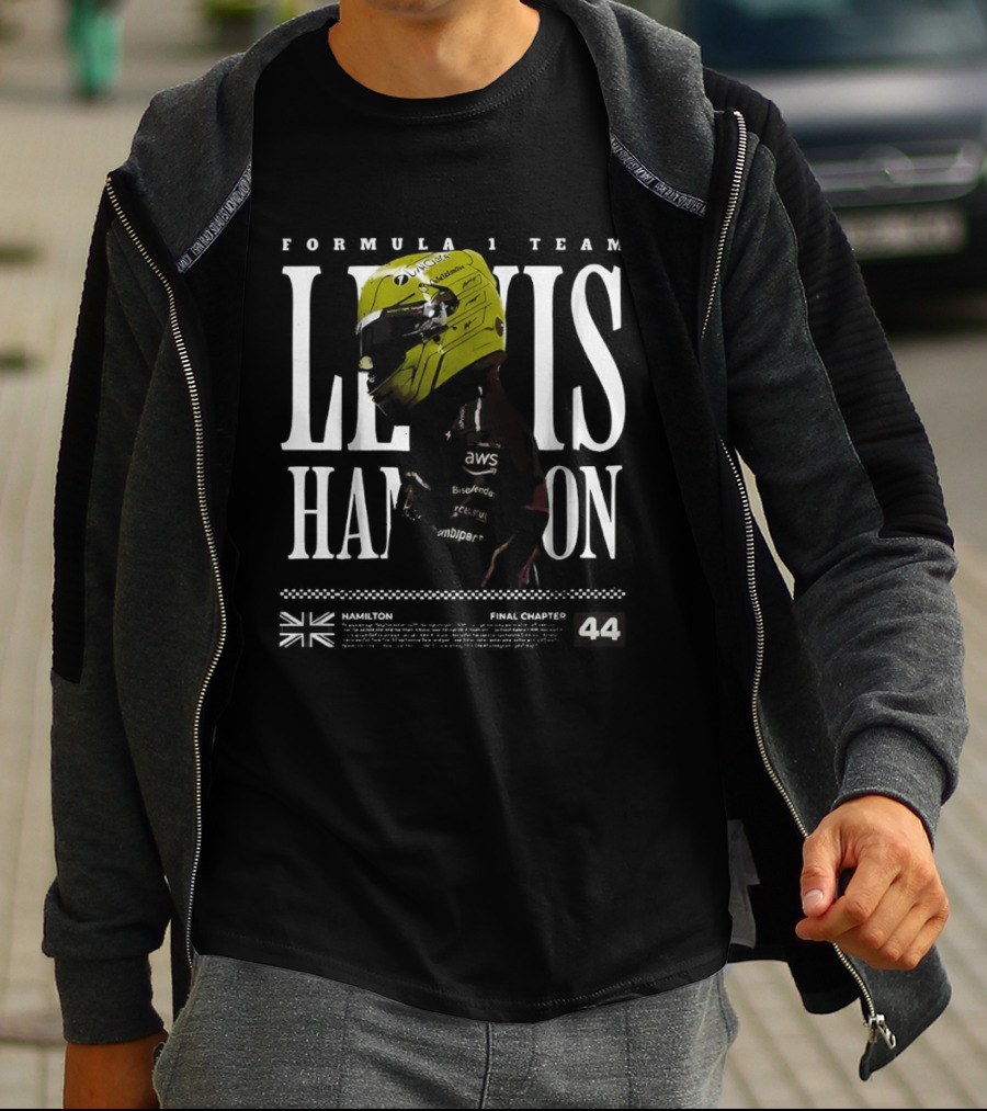 Formula 1 Team Lewis Hamilton Final Chapter 44 British Racing Champion T-Shirt