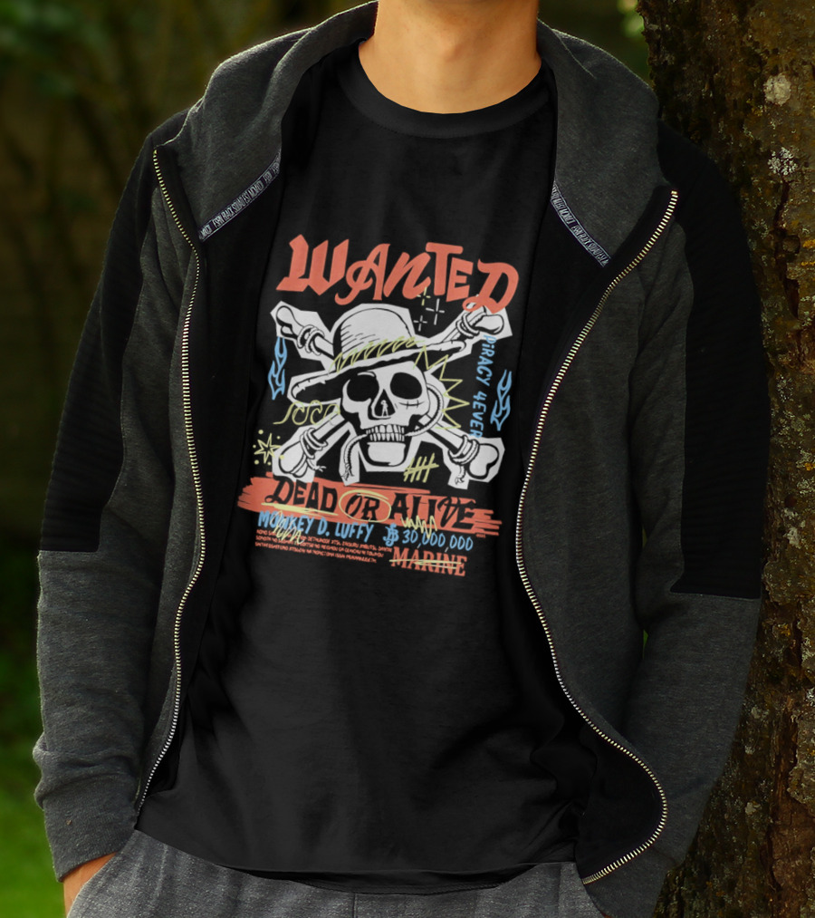 Wanted Monkey D. Luffy 30 000 000 Beli Dead Or Alive One Piece Season 2 Live Action T-Shirt