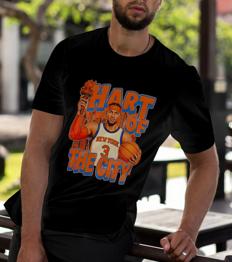 New York Knicks Josh Hart Of The City Basketball Torch Player T-Shirt