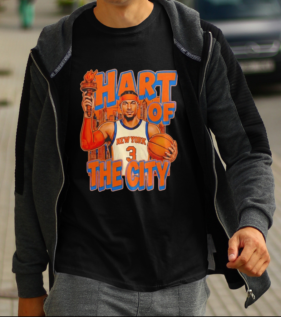 New York Knicks Josh Hart Of The City Basketball Torch Player T-Shirt
