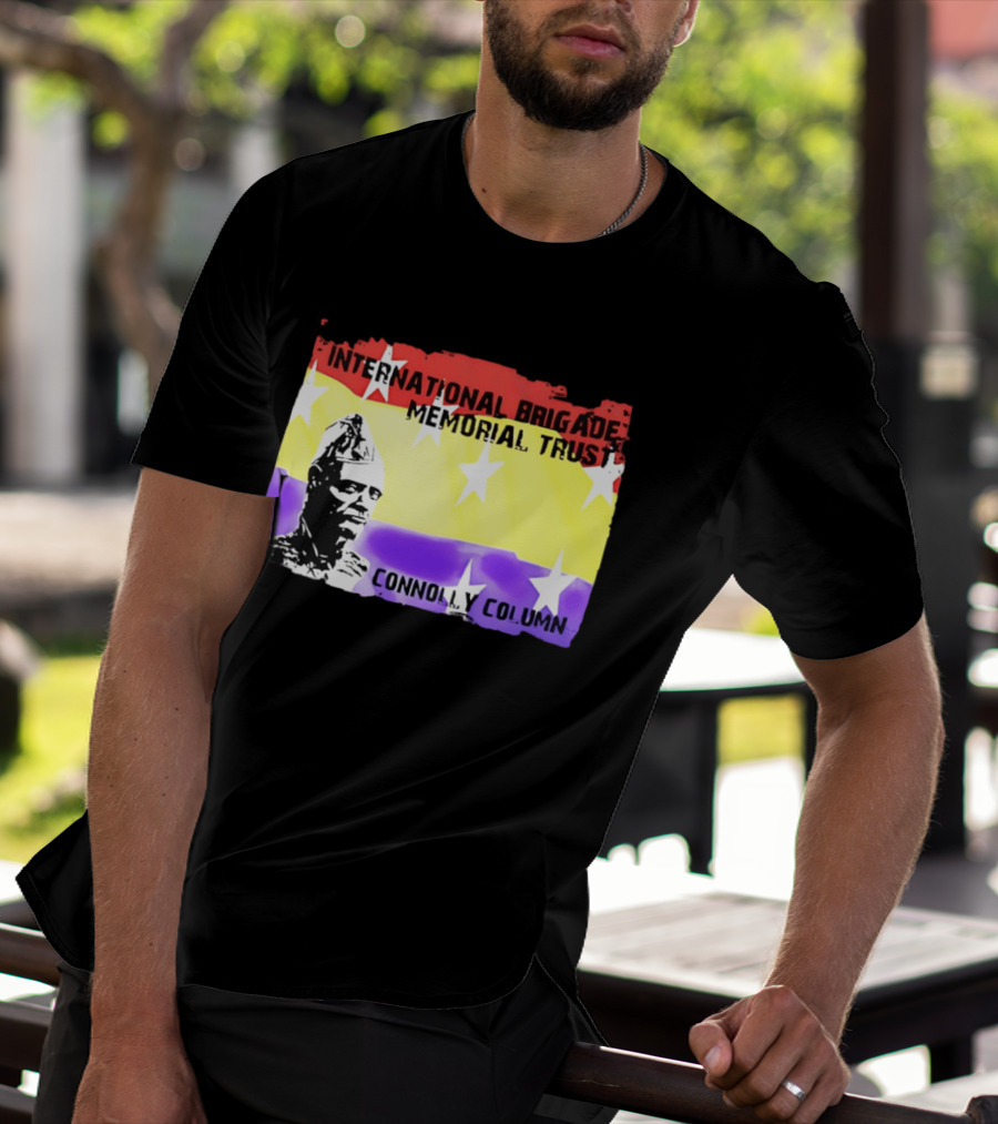 International Brigade Memorial Trust Connolly Column Star Flag T-Shirt