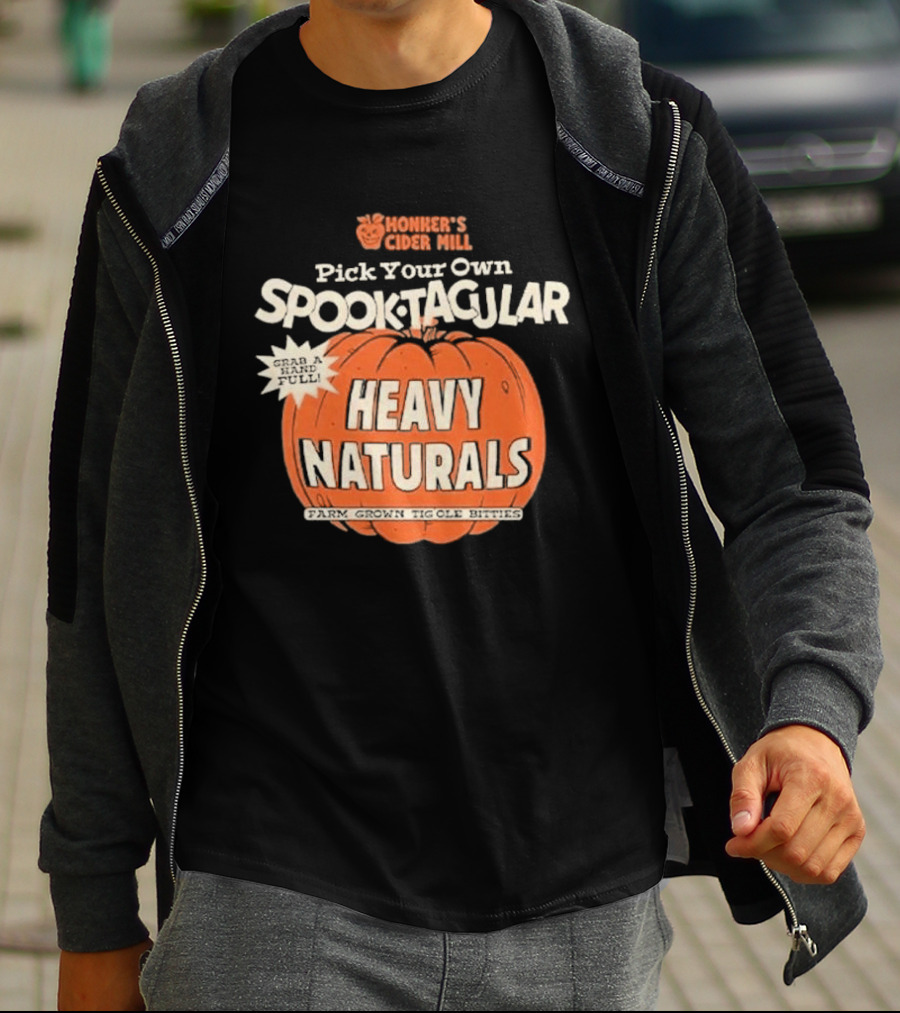 Hohner's Cider Mill Pick Your Own Spooktacular Heavy Naturals Pumpkin T-Shirt