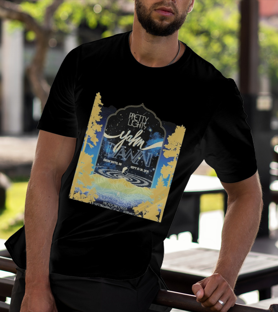 Pretty Lights Yahn Dawn 2026 Buena Vista Colorado Meadow Creek September 18 20 Event T-Shirt