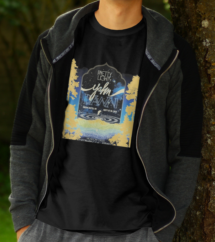 Pretty Lights Yahn Dawn 2026 Buena Vista Colorado Meadow Creek September 18 20 Event T-Shirt