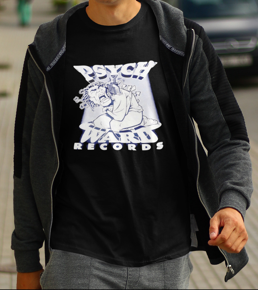 Psych Ward Records Crying Character With Microphone T-Shirt