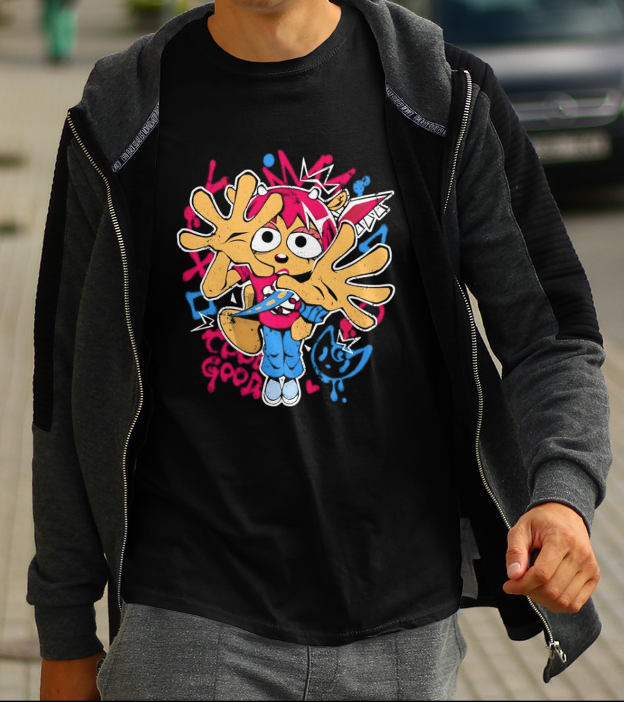 Lammy Metal Girly Vibrant Cartoon Character With Playful Expression And Colorful Burst T-Shirt