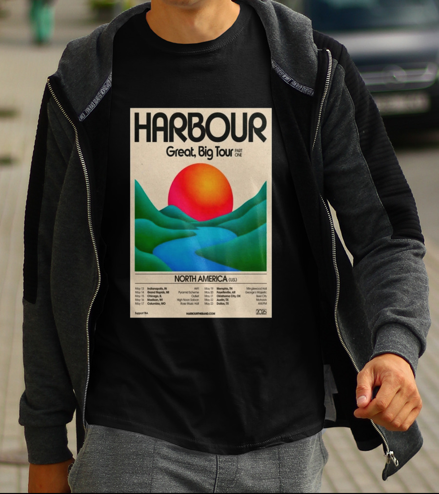 HARBOUR Great Big Tour Part One North America 2026 Dates And Locations T-Shirt