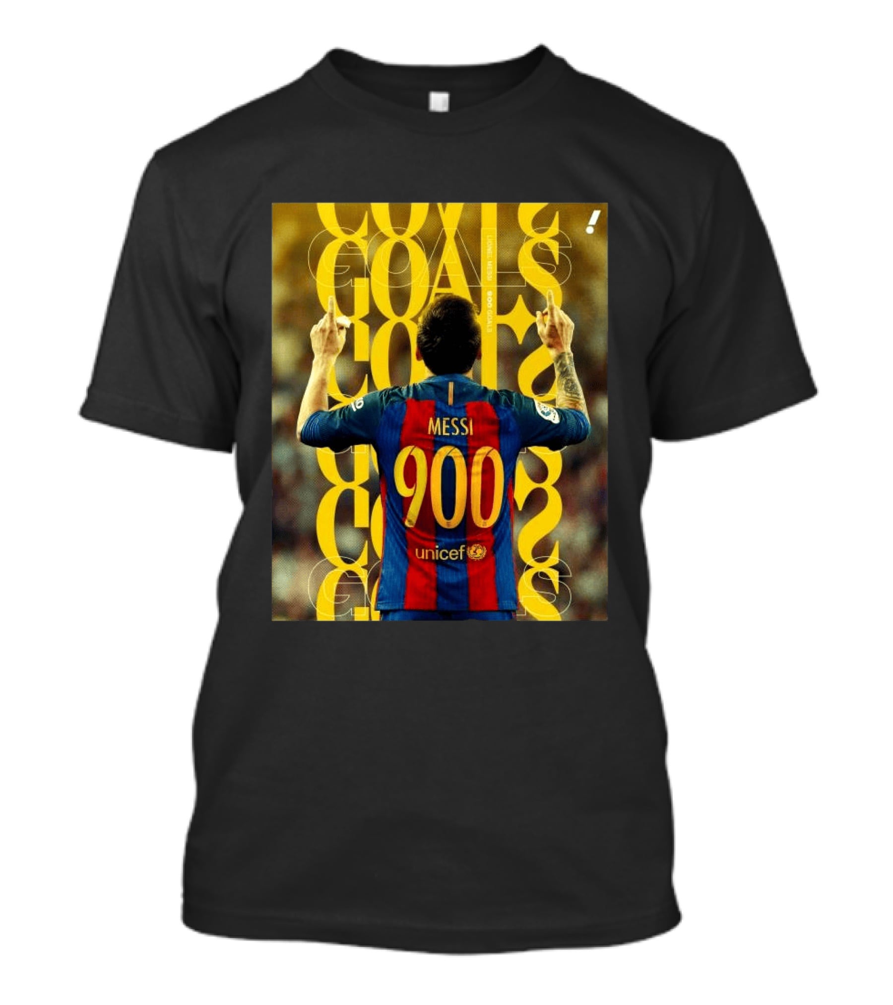 Messi 900 Goals Unicef Barcelona Jersey T-Shirt