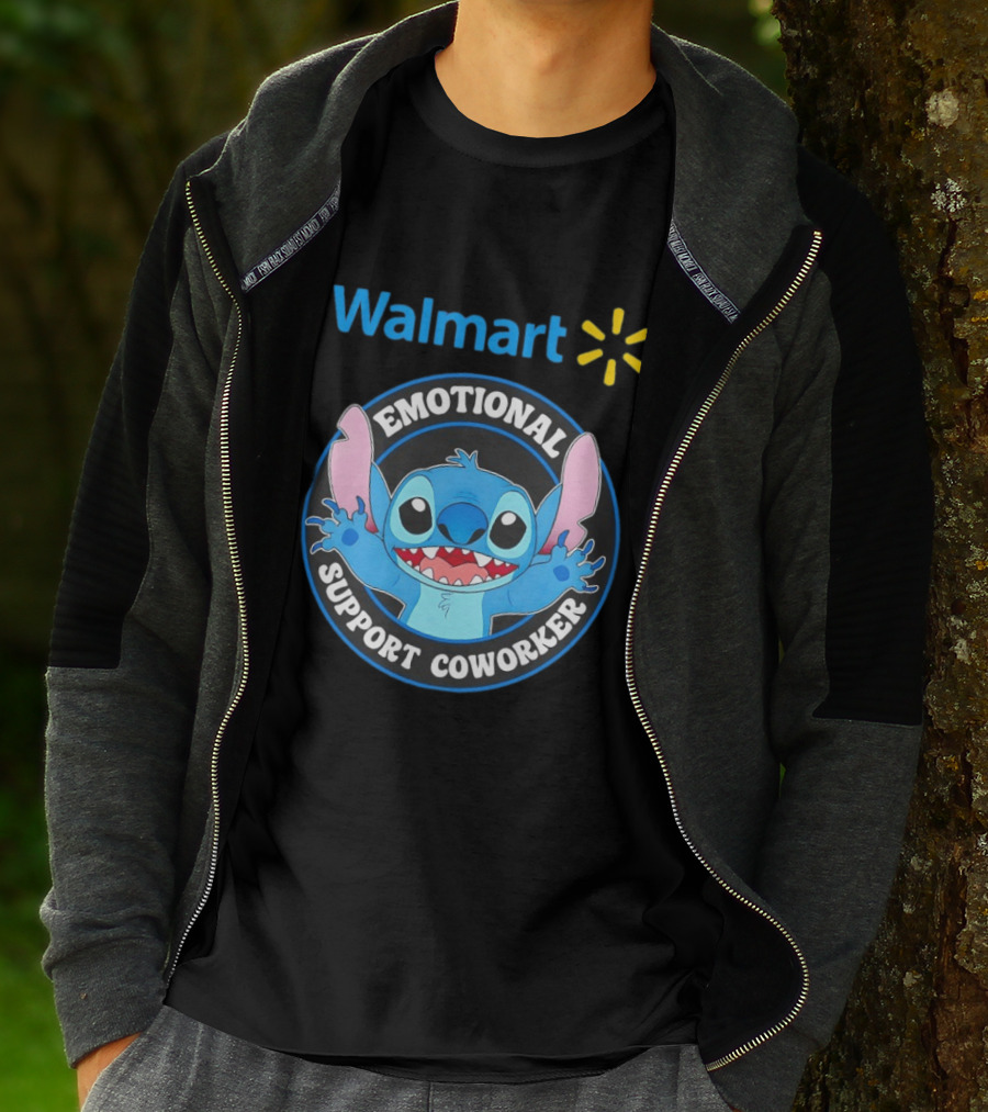 Walmart Stitch Emotional Support Coworker T-Shirt