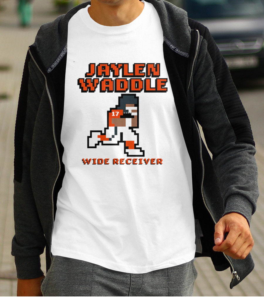 Jaylen Waddle Wide Receiver Pixel T-Shirt