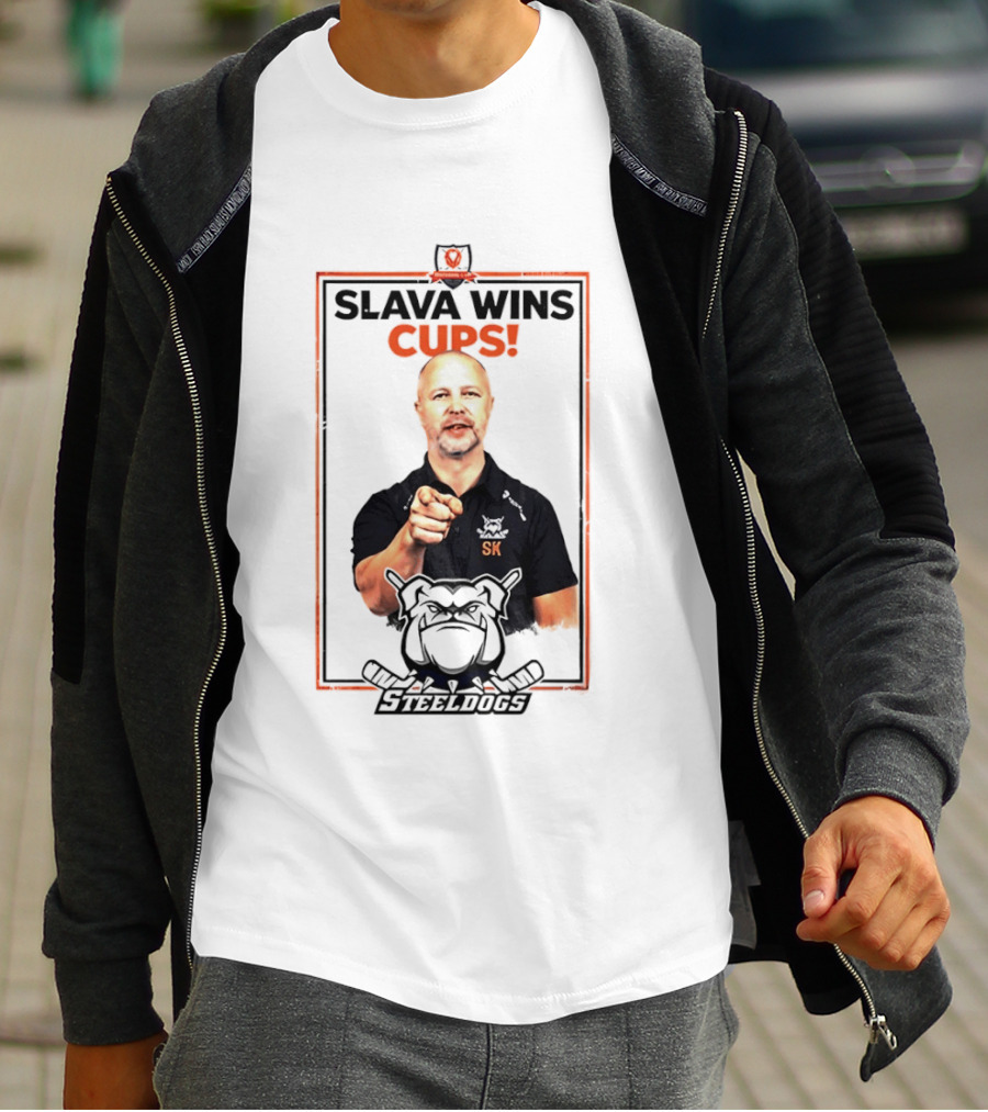Sheffield Steeldogs Hockey Slava Wins Cups T-Shirt
