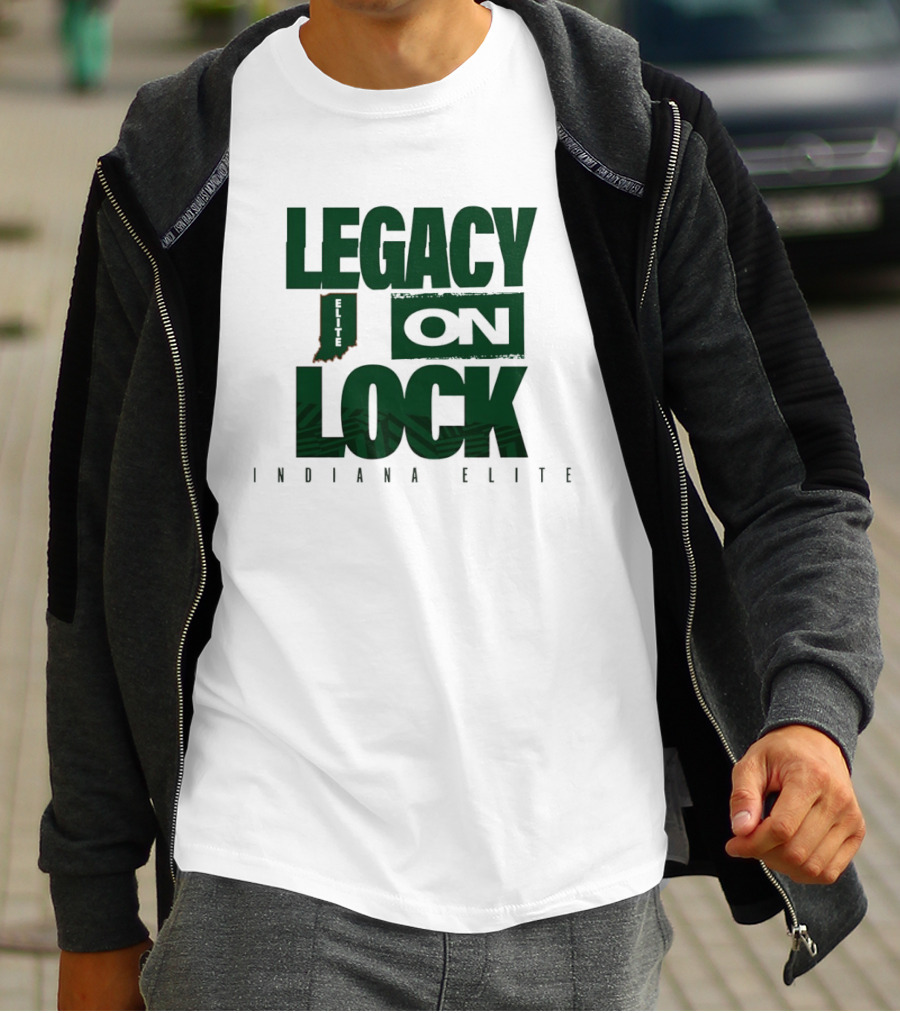Legacy On Lock Indiana Elite Basketball State Pride T-Shirt