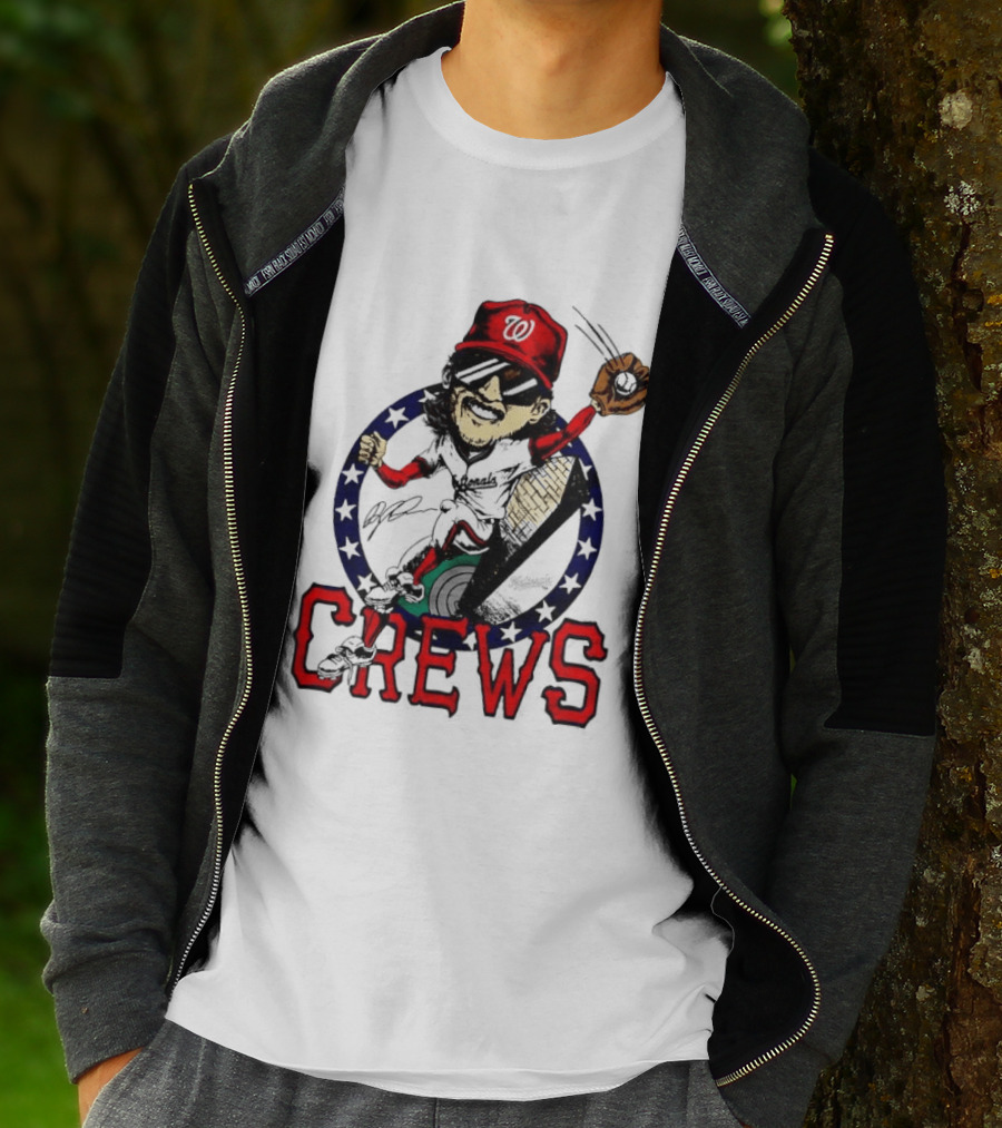 Dylan Crews Washington Nationals MLB Caricature With Baseball Glove And Cap T-Shirt