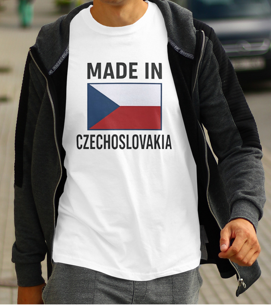 Made In Czechoslovakia Czechia Flag Heritage T-Shirt
