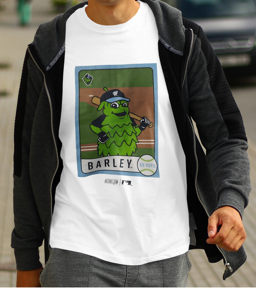 Hillsboro Hops Barley Go Hops Baseball T-Shirt