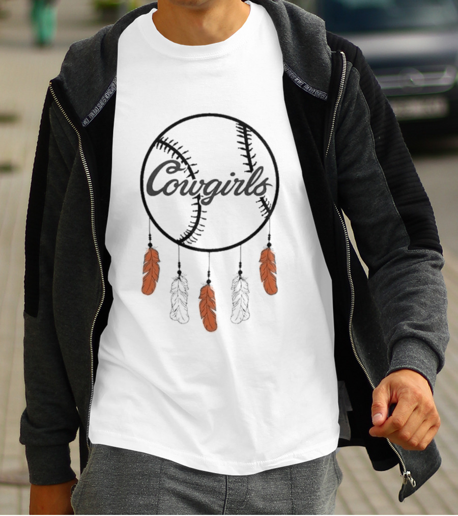 OSU Cowgirls Softball Baseball Dreamcatcher Feathers N7 T-Shirt