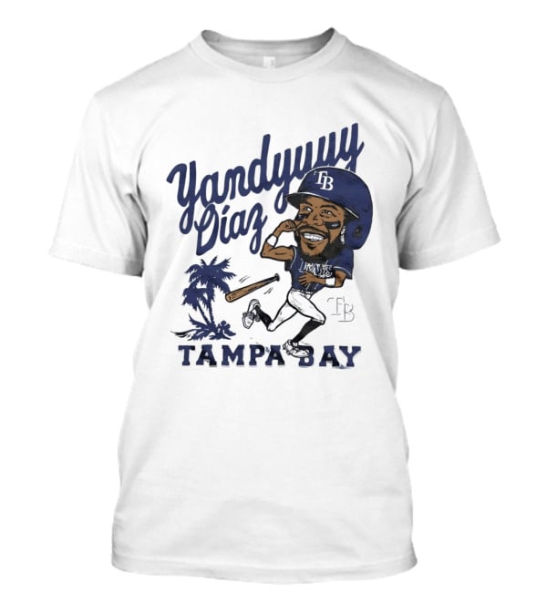 Yandy Diaz Tampa Bay Rays Yandyuuuu MLB Baseball Caricature T-Shirt