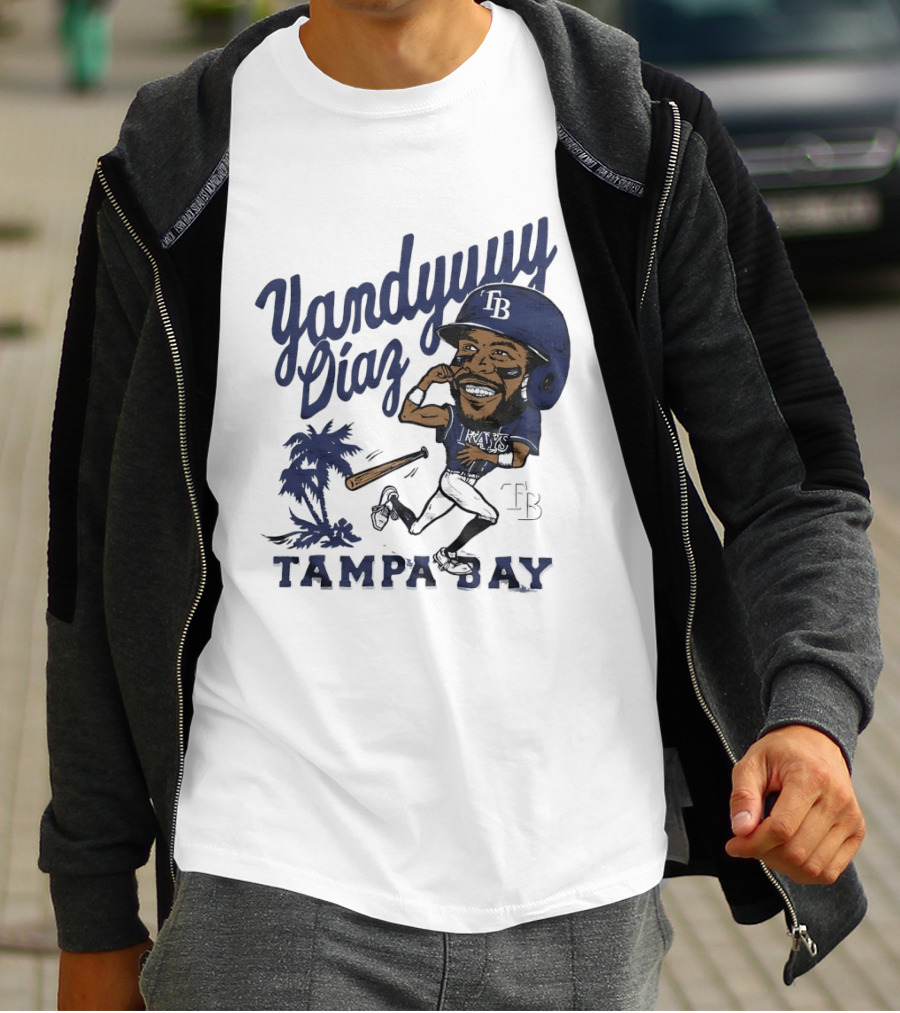 Yandy Diaz Tampa Bay Rays Yandyuuuu MLB Baseball Caricature T-Shirt