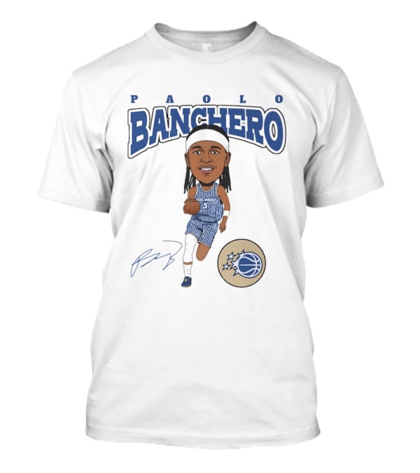 Paolo Banchero Orlando Magic Basketball Player Cartoon T-Shirt