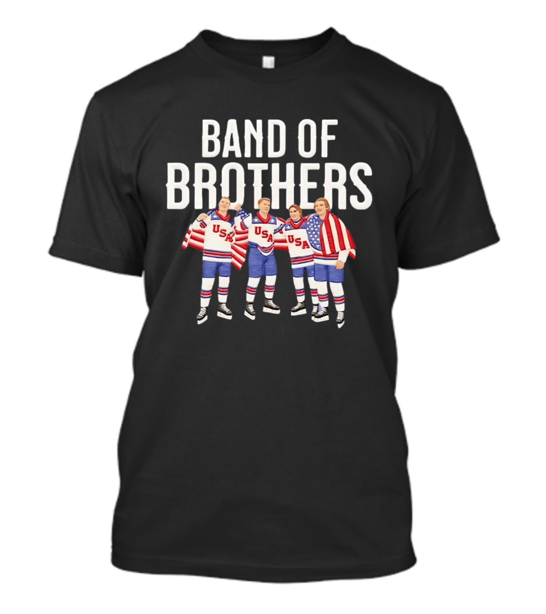 Band Of Brothers USA Hockey Winter Olympics Quinn Hughes Brady Tkachuk Jack Hughes Matthew Tkachuk T-Shirt