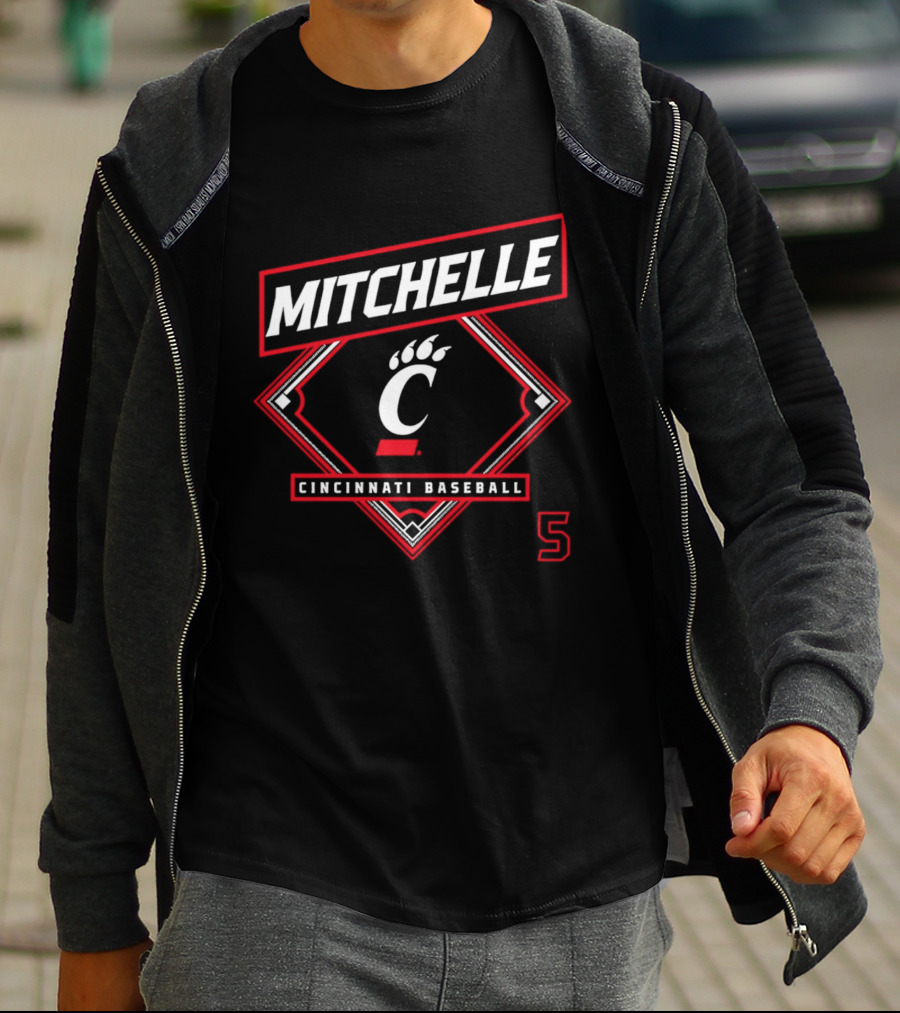 Mitchelle Cincinnati Bearcats Baseball C Logo 2026 T-Shirt
