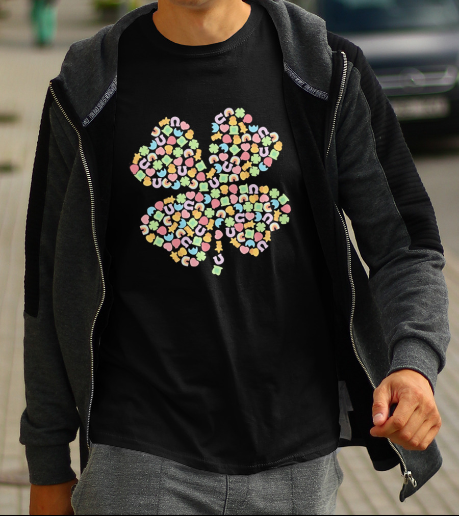 Lucky Charms Four Leaf Clover Candy St Patricks Day 2026 T-Shirt
