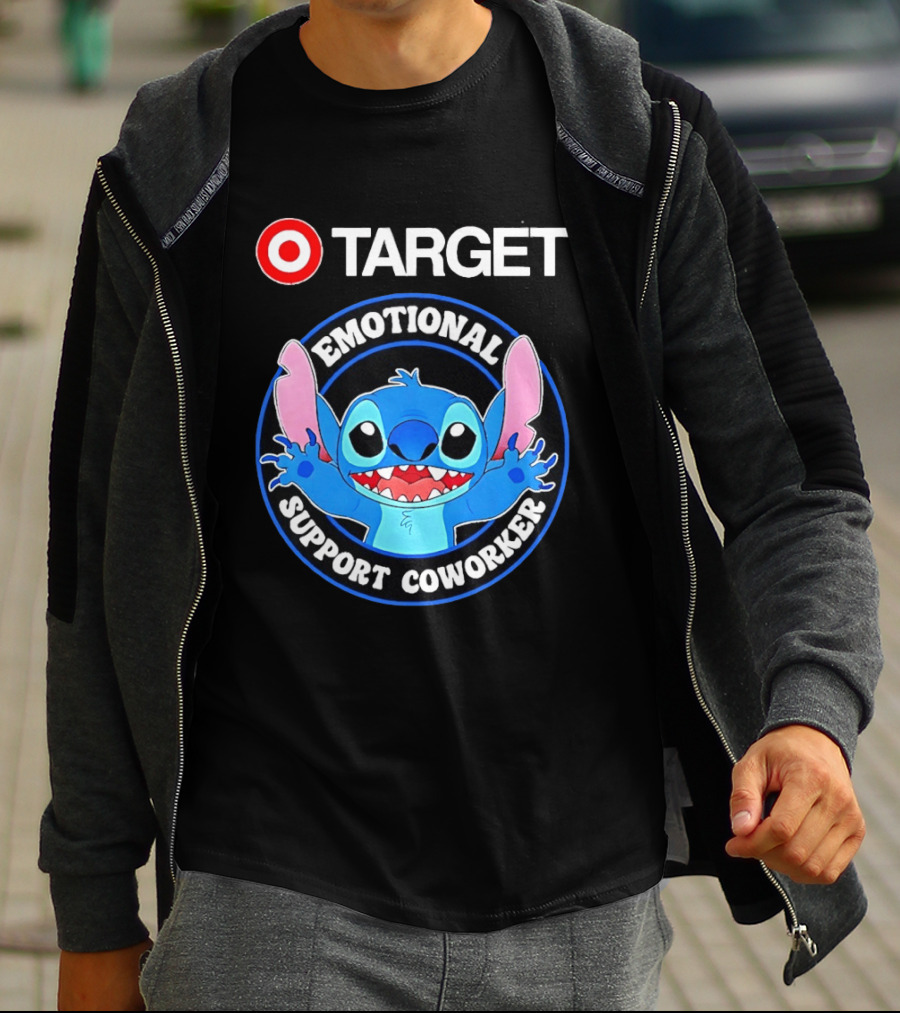 Target Happy Stitch Emotional Support Coworker T-Shirt