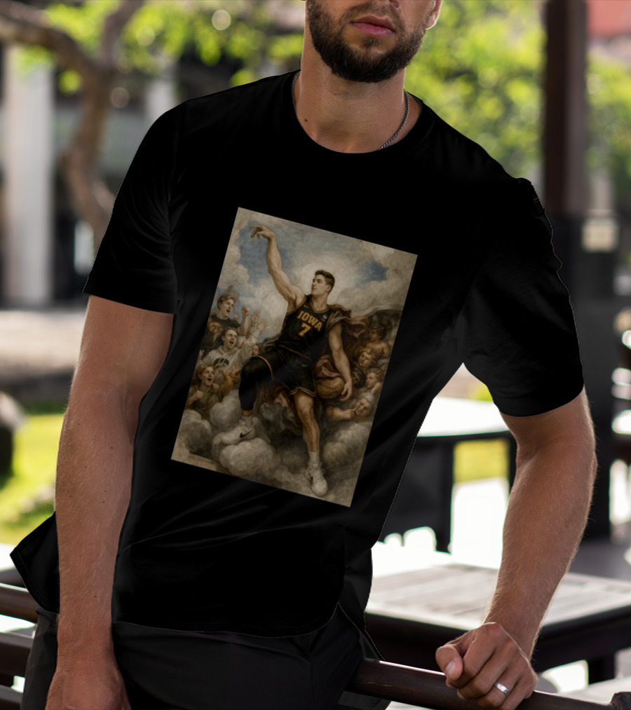 Iowa Hawkeyes Alvaro Folgueiras Number 7 Basketball Renaissance Style Fans T-Shirt