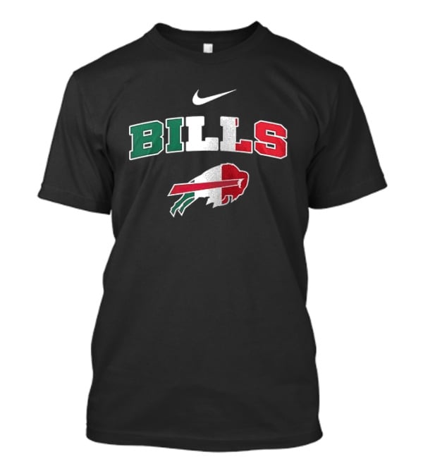 Nike Buffalo Bills Italia Green White Red Football Fan T-Shirt