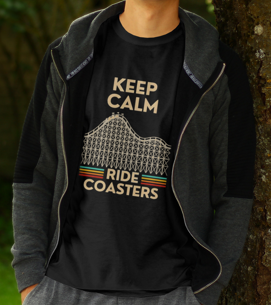 Keep Calm Ride S Retro Amusement Park T-Shirt