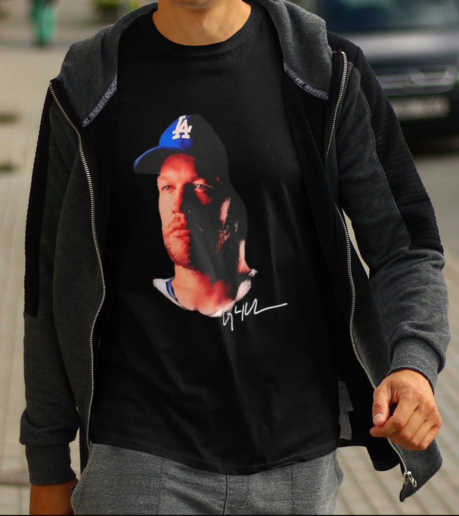 Clayton Kershaw LA Dodgers Baseball Cap Image T-Shirt