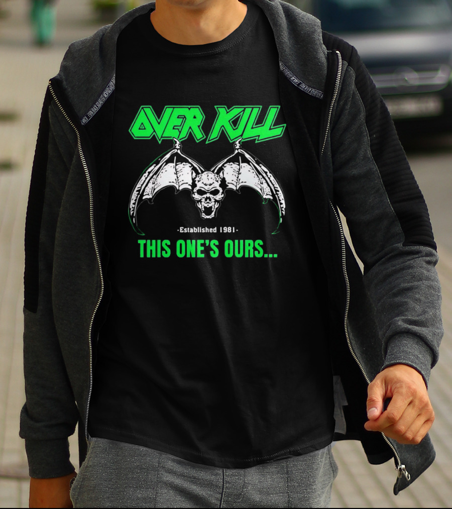 Over Kill Established 1981 This One's Ours Skull With Wings T-Shirt